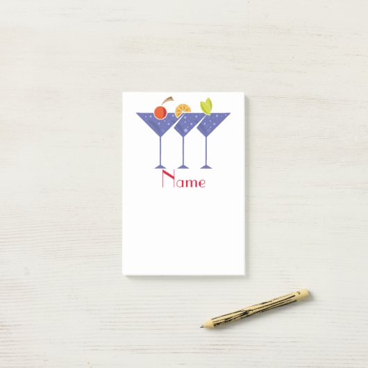 3 Martini Cocktails Thunder_Cove Post-it® Notes (Op bureau)