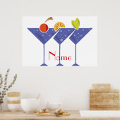 3 Martini Cocktails Thunder_Cove Poster (Keuken)