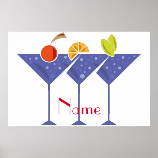 3 Martini Cocktails Thunder_Cove Poster (Voorkant)