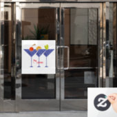 3 Martini Cocktails Thunder_Cove Raamsticker (Kantoordeur)