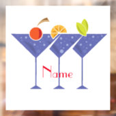 3 Martini Cocktails Thunder_Cove Raamsticker (Vel 2)