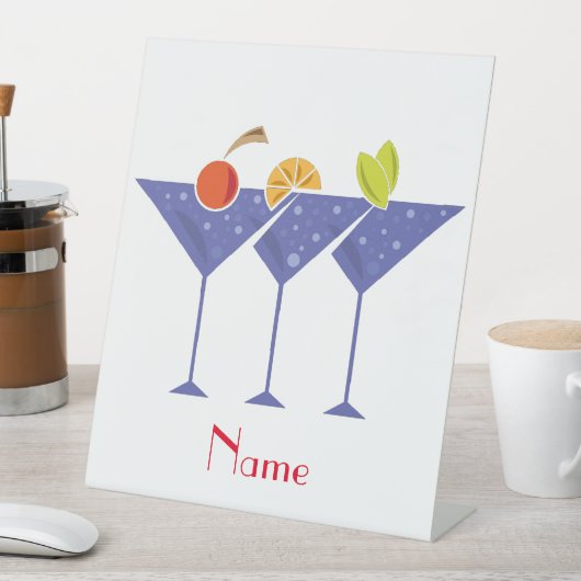 3 Martini Cocktails Thunder_Cove Reclamebord Met Voetstuk (Insitu)