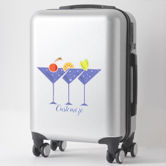 3 Martini Cocktails Thunder_Cove Sticker (Koffer)