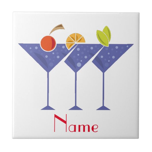 3 Martini Cocktails Thunder_Cove Tegeltje (Voorkant)