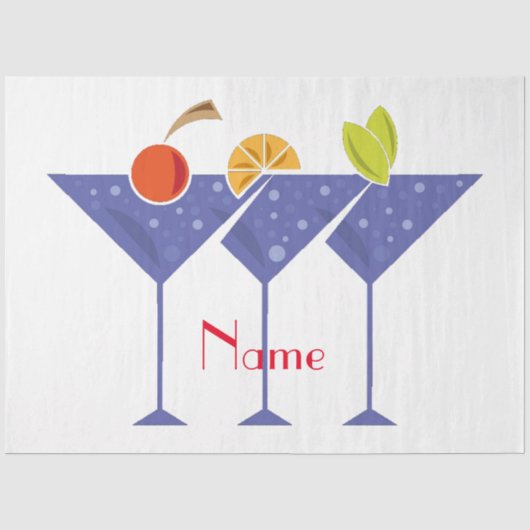 3 Martini Cocktails Thunder_Cove Tissuepapier (Voorkant)