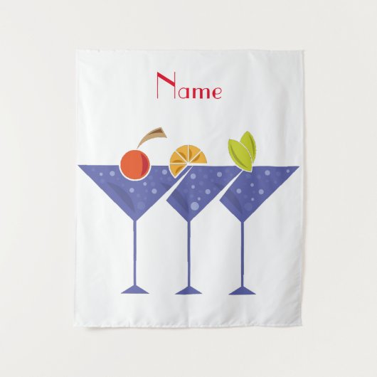 3 Martini Cocktails Thunder_Cove Wandkleed (Voorkant)