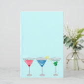 3 Martinis Stationery Briefpapier (Staand voorkant)