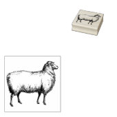 3 maten rubber stempel antiek afbeelding Schaap (Gestempeld)