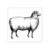 3 maten rubber stempel antiek afbeelding Schaap (Afrduk)