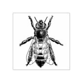 3 maten rubber stempel met retro afbeelding Bee (Afrduk)