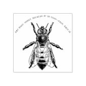 3 maten rubber stempel met retro afbeelding Bee (Afrduk)