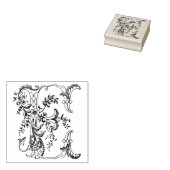 3 maten rubber stempel Monogram Initiaal Letter E (Gestempeld)
