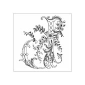 3 maten rubber stempel Monogram Initiaal Letter J (Afrduk)