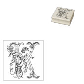 3 maten rubber stempel Monogram Initiaal Letter K (Gestempeld)