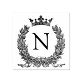 3 maten rubber stempel Monogram Initiaal Letter N (Afrduk)