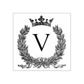 3 maten rubber stempel Monogram Initiaal Letter V (Afrduk)