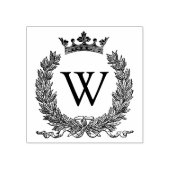 3 maten rubber stempel Monogram Initiaal Letter W (Afrduk)