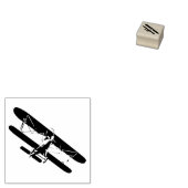 3 maten rubberen stempel met retro afbeelding Vlie (Gestempeld)