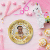 3 maten van foto en gepersonaliseerd, 50e verjaard papieren bordje (Feest)