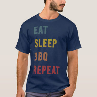 3 MB cadeau Eat Sleep BBQ Herhalen T-shirt