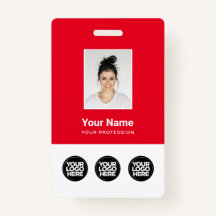 3 Meerdere Logos Werknemer Foto, streepjescode, na