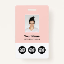 3 Meerdere Logos Werknemer Foto, streepjescode, na