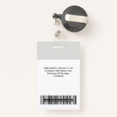 3 Meerdere Logos Werknemer Foto, streepjescode, na Badge (Achterkant met intrekbare)