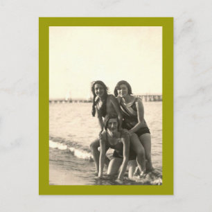 3 meisjes op de strand briefkaart