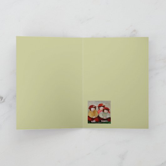 3 meisjeskaart kaart (Binnen)