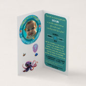 3-Mendous Party Custom Vertical Birthday Invite Visitekaartje (Binnen)