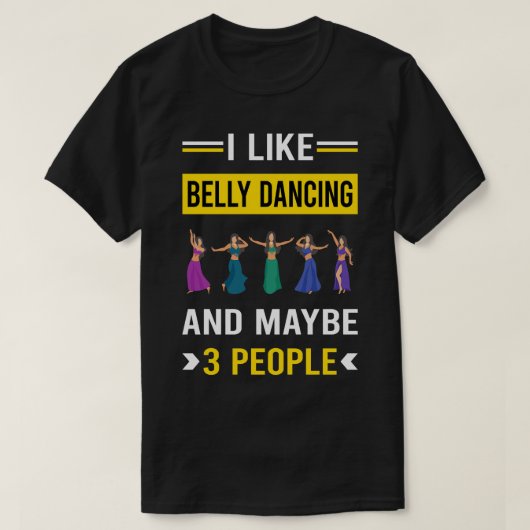 3 Mensen buikdansen Bellydance Bellydanci T-shirt (Design voorkant)