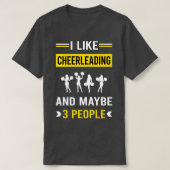 3 Mensen Cheerleading Cheerleader T-shirt (Design voorkant)