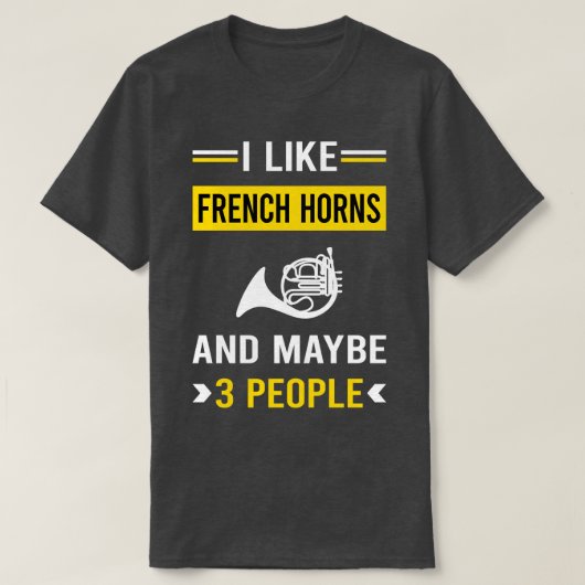 3 Mensen Franse Hoorn TShirt (Design voorkant)