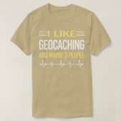 3 Mensen Geocaching Geocache Geocacher T-shirt (Design voorkant)
