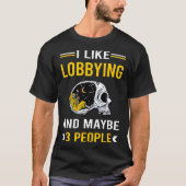 3 Mensen lobbyen T-shirt (Voorkant)