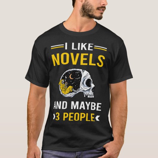 3 mensen romans Novel Reading T-shirt (Voorkant)