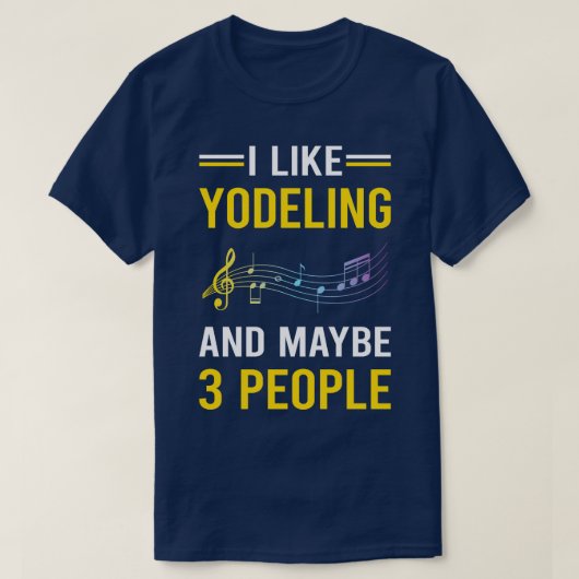 3 Mensen Yodeling Yodel T-shirt (Design voorkant)