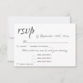 3 Menu Entree Keuze Elegant RSVP Weduwantwoord (Voorkant)