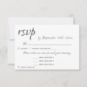 3 Menu Entree Keuzen Elegant RSVP Wedding Reply (Voorkant)