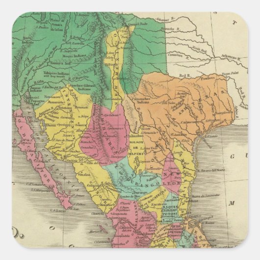 3 Mexico Vierkante Sticker (Voorkant)