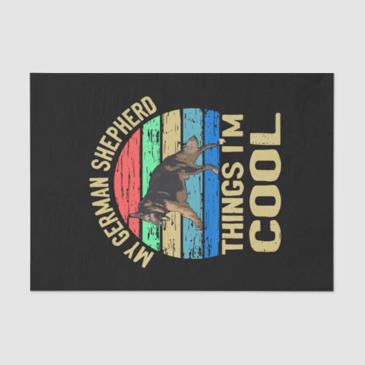 3 Mijn Duitse herder ding Ik ben Cool  Tissuepapier (Voorkant)