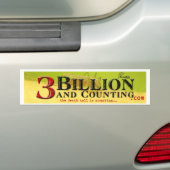 3 miljard en titel tellen bumpersticker (Op auto)