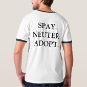 3 MILJOEN gezonde honden en katten worden gedumpt. T-shirt (Achterkant)