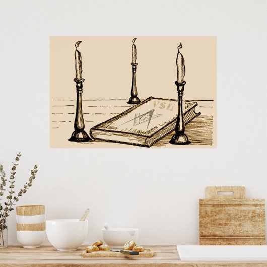 3 minder licht poster (Keuken)