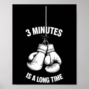 3 Minuten Is Een Lange Tijd Boksen Kickboksen Boks Poster