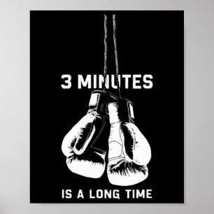 3 Minuten Is Een Lange Tijd Boksen Kickboksen Funn Poster
