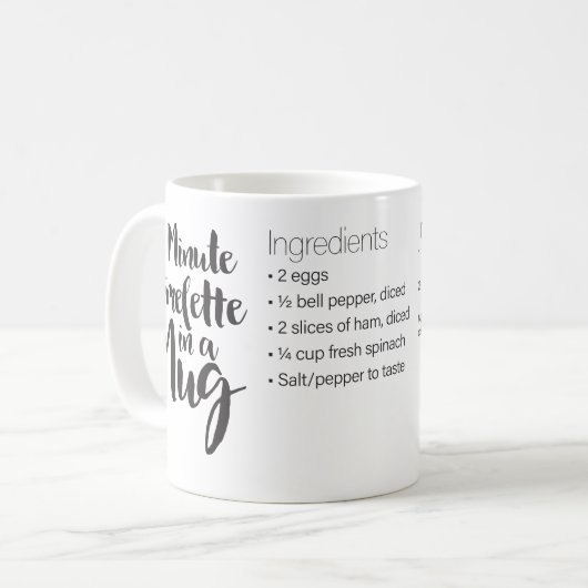 3 Minuut omelet in Mok Recipe (Voorkant links)