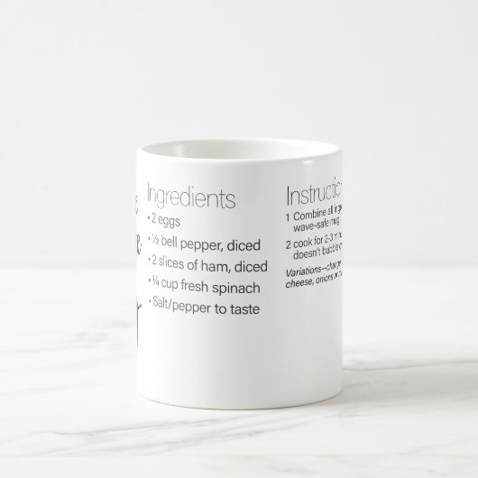 3 Minuut omelet in Mok Recipe (Center)