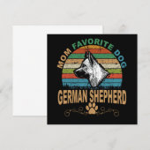 3 Moeder Favoriete Hond Duitse Herder Kaart (Voorkant / Achterkant)