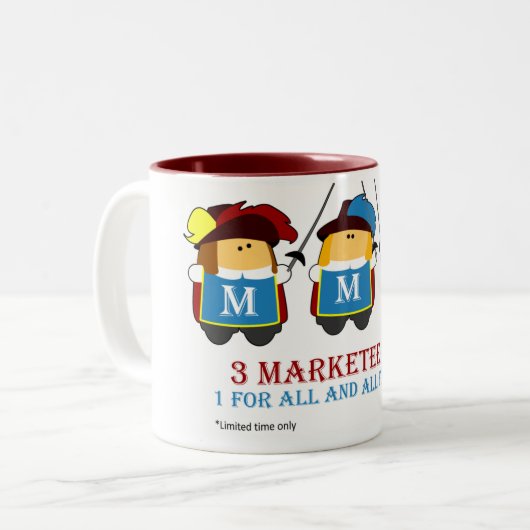 3 mok van marketeers (Voorkant links)